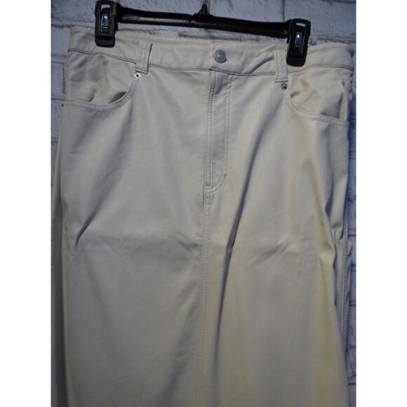 Free People City Slicker Vegan Leather Nilla Cream Maxi Skirt 8 NEW - Picture 4 of 9